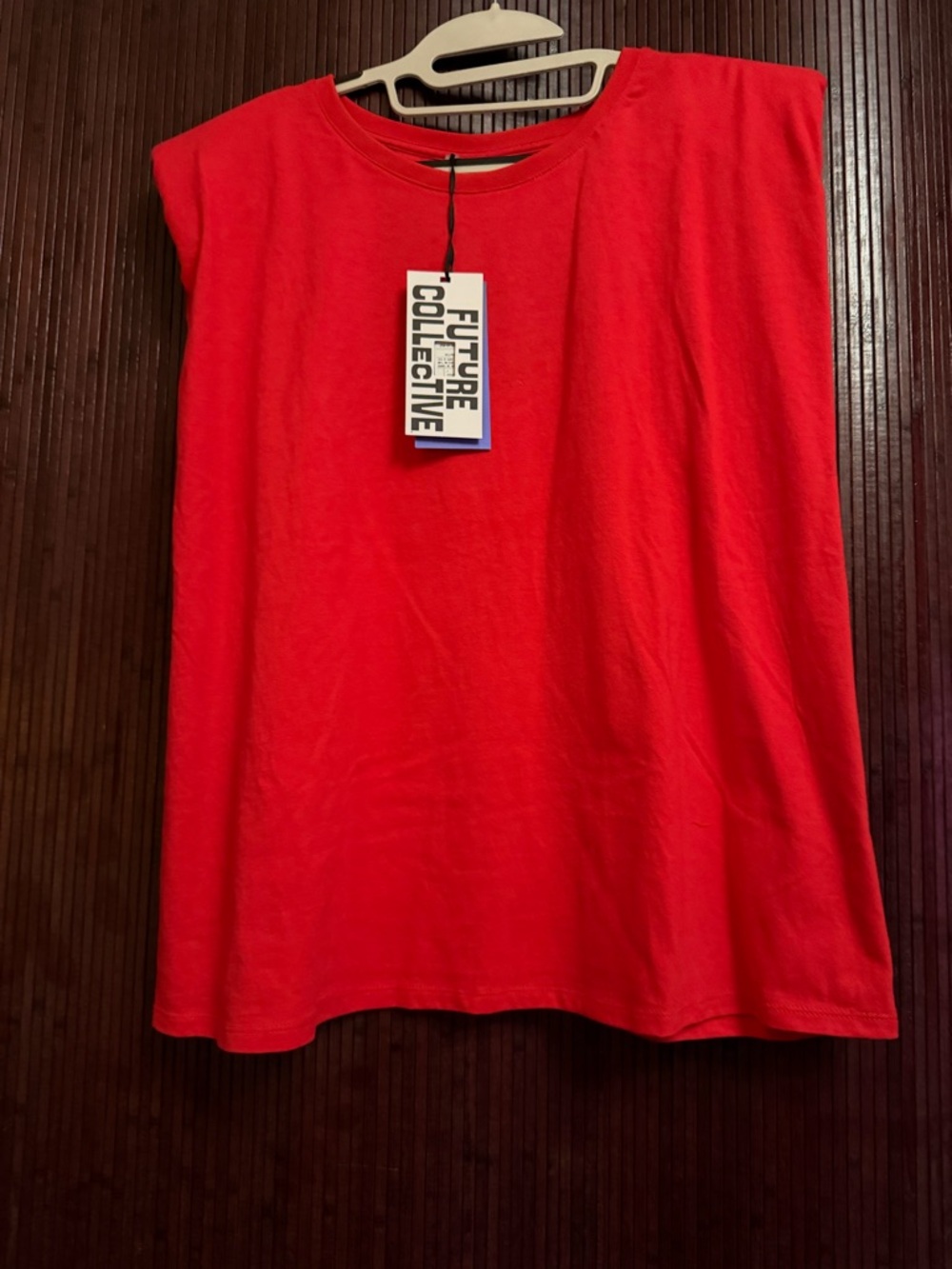 Future Collective Women's Red Sleeveless Top